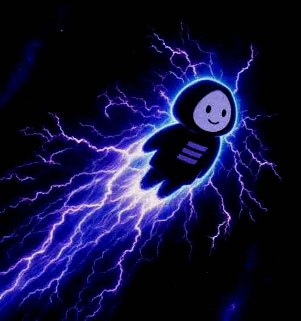 Solamian made of lightning